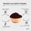 Orku 100g Organic Acai Powder Brazilian Berry Smoothie Bowl Ingredient