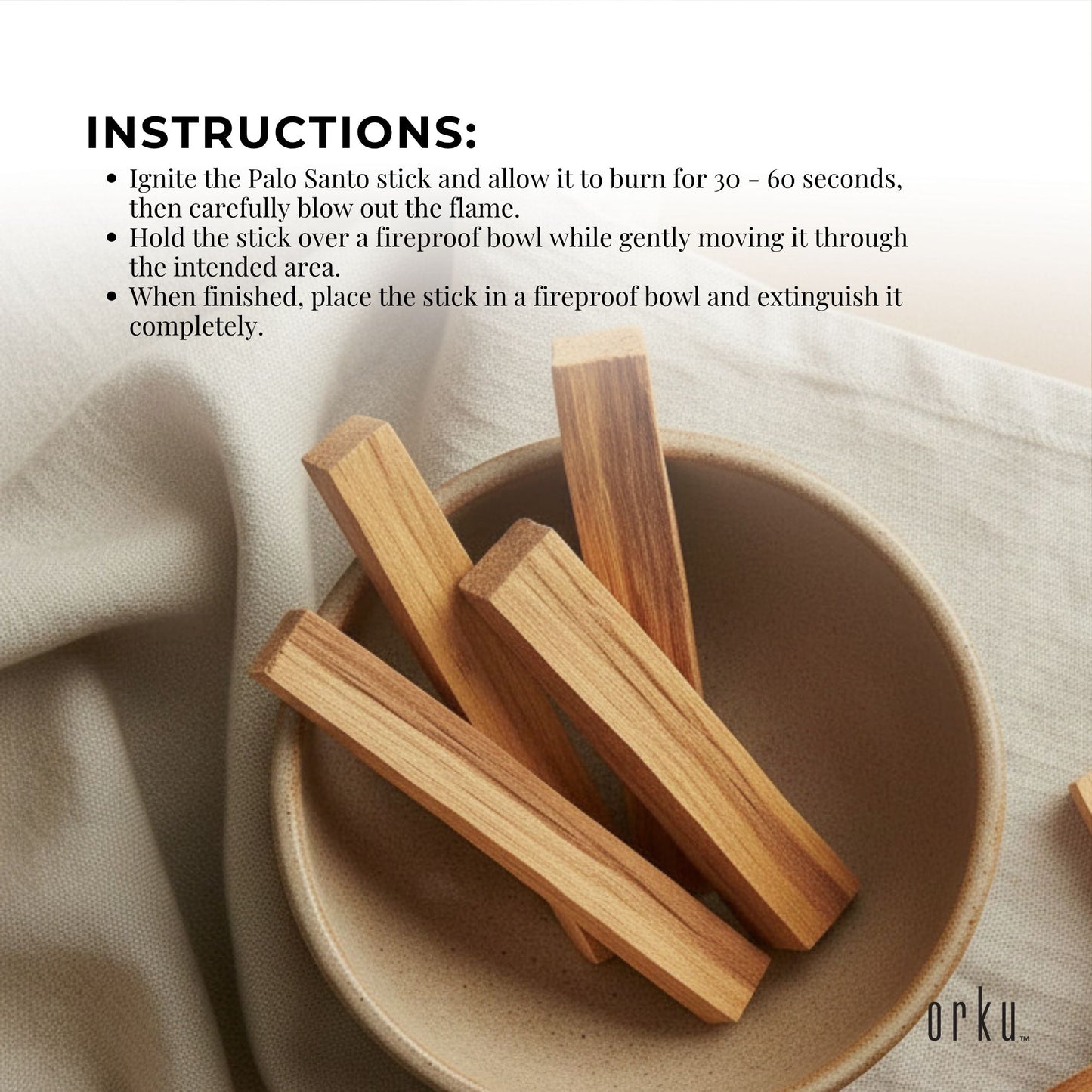 Orku 50g Palo Santo Holy Wood Incense Sticks