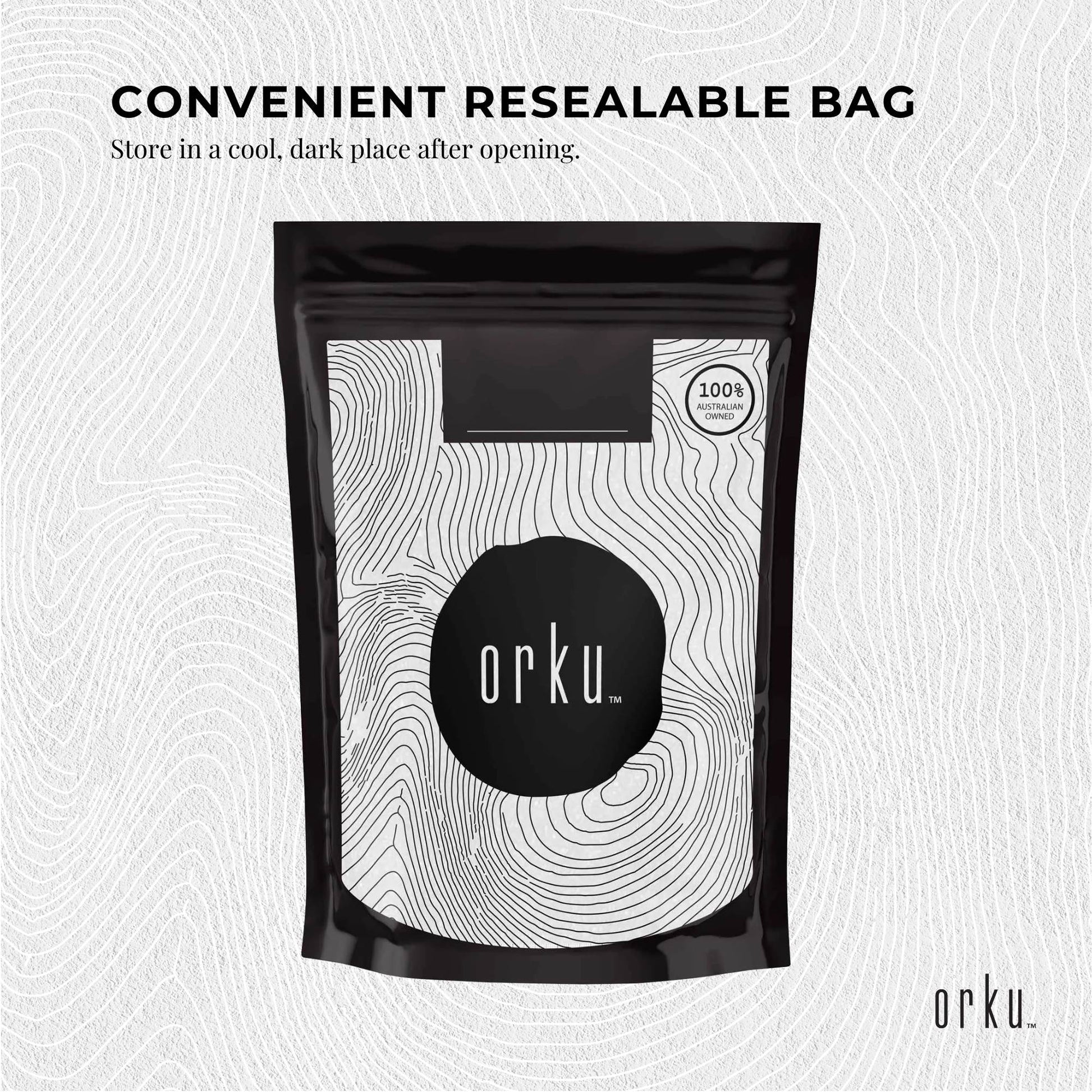 Orku 100g Vitamin C Powder Pure L-Ascorbic Acid - USP Grade Non-GMO