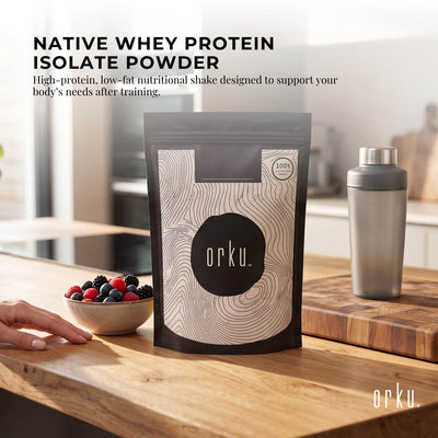 Orku 100g Whey Protein Isolate Powder WPI 90% Unflavoured Native Bag