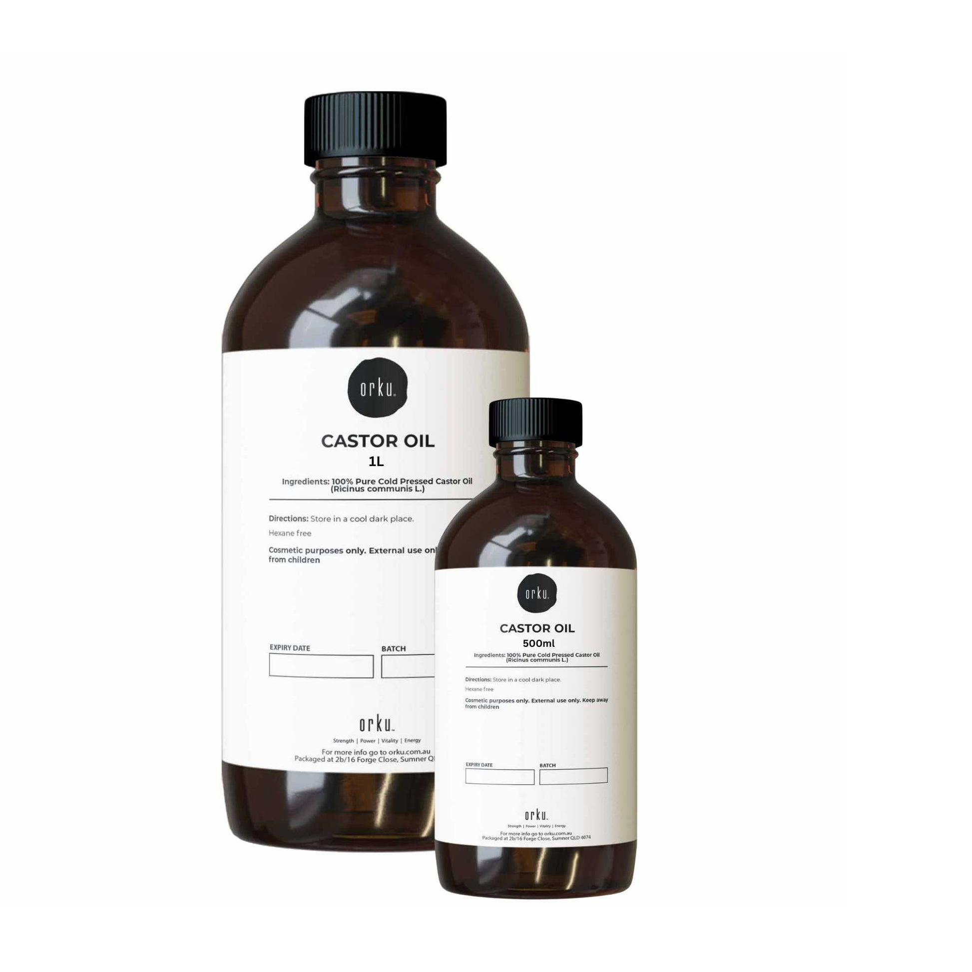 Orku 100ml Castor Oil Cold Pressed Virgin Hexane Free