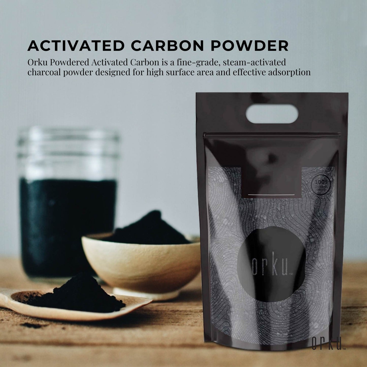 Orku 10Kg Activated Carbon Powder Coconut Charcoal - Water Filtration