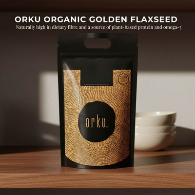 Orku 10Kg Organic Golden Linseed Flaxseed Whole Grain Non GMO Bulk