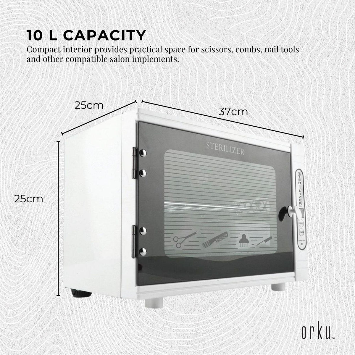 Orku 10L UV Disinfection Cabinet for Salon Beauty Nail Tool Storage
