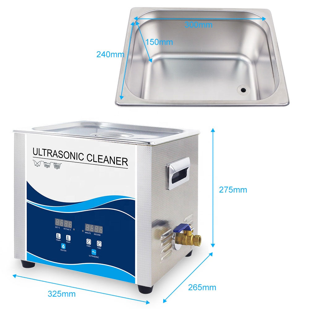 Orku 10L Ultrasonic Jewellery Cleaner Professional Machine + Digital Timer