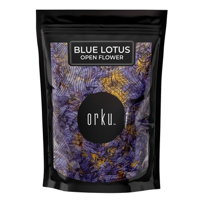 Orku 400g Blue Lotus Flowers - Dried Whole Open Lily Nymphaea Caerulea