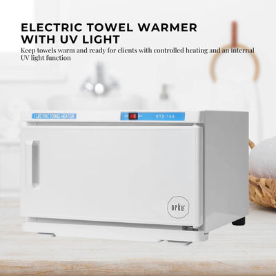 Orku 16L UV Electric Towel Warmer Cabinet Salon Spa White