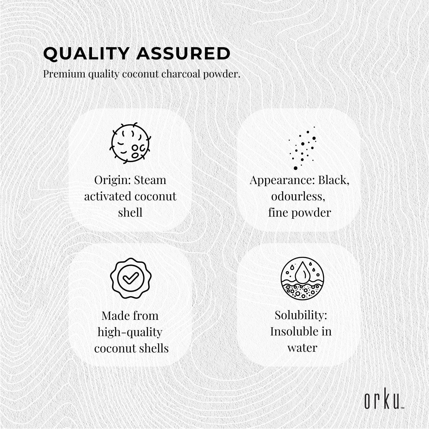 Orku 1Kg Activated Carbon Powder Coconut Charcoal - Water Filtration