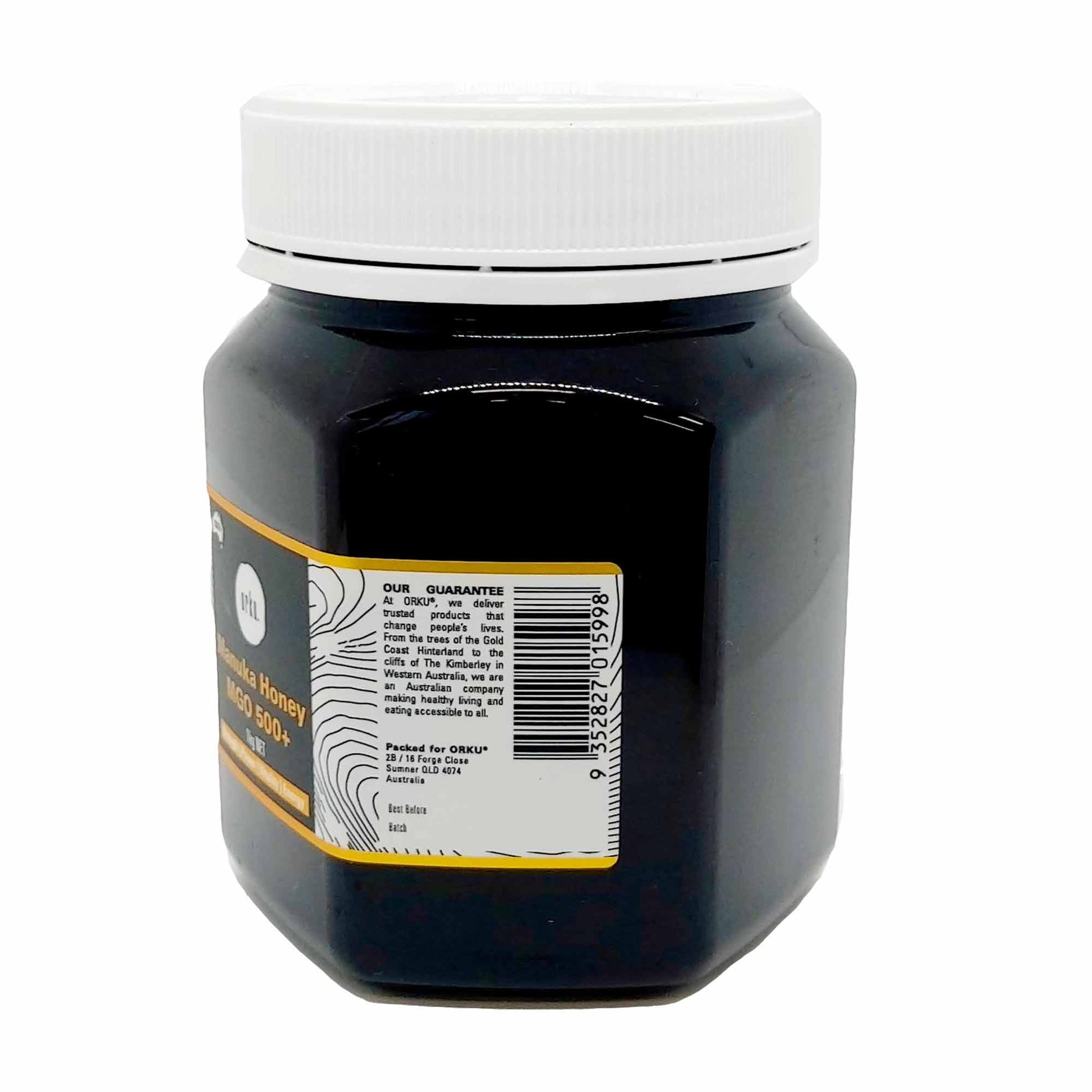 Orku 1Kg MGO 500+ Australian Manuka Honey - 100% Raw Natural Pure Jelly Bush