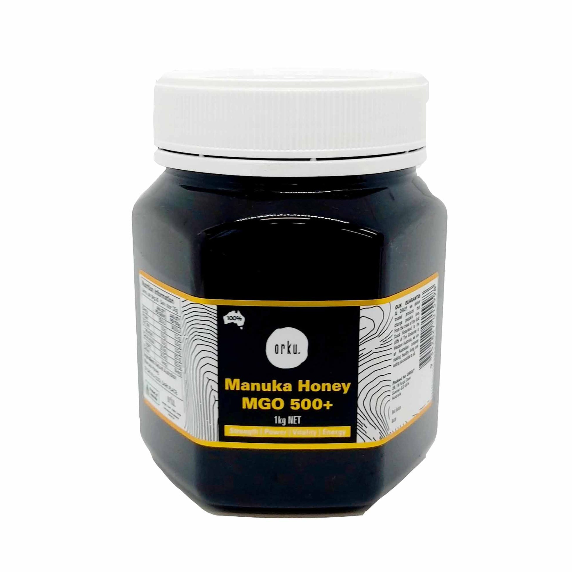 Orku 1Kg MGO 500+ Australian Manuka Honey - 100% Raw Natural Pure Jelly Bush