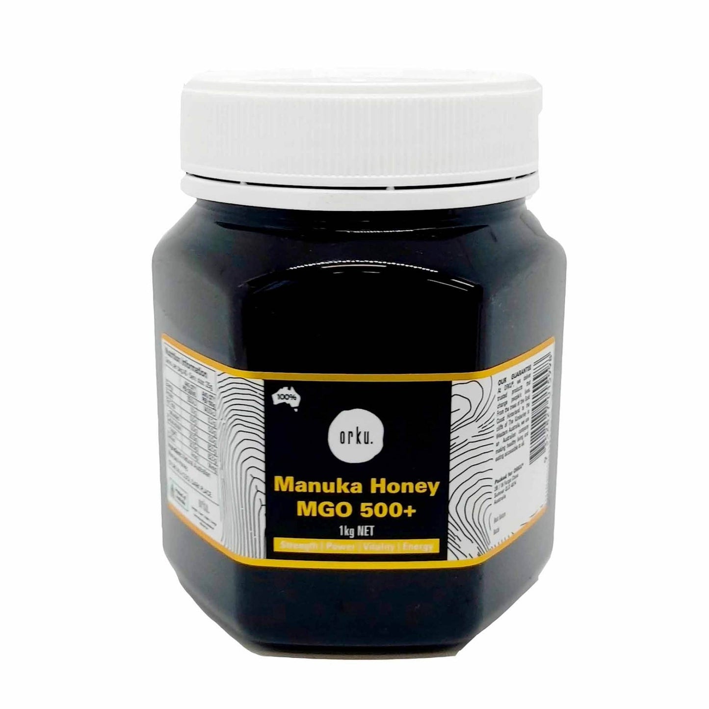 Orku 1Kg MGO 500+ Australian Manuka Honey - 100% Raw Natural Pure Jelly Bush