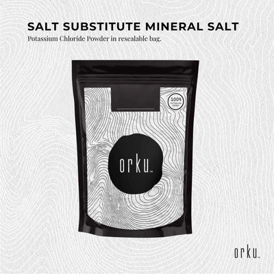 Orku 1Kg Potassium Chloride Powder (KCl) - Food Grade E508 Salt Substitute