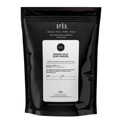 Orku 1Kg USP Epsom Salt Crystals - Magnesium Sulphate Bath Garden Household Use