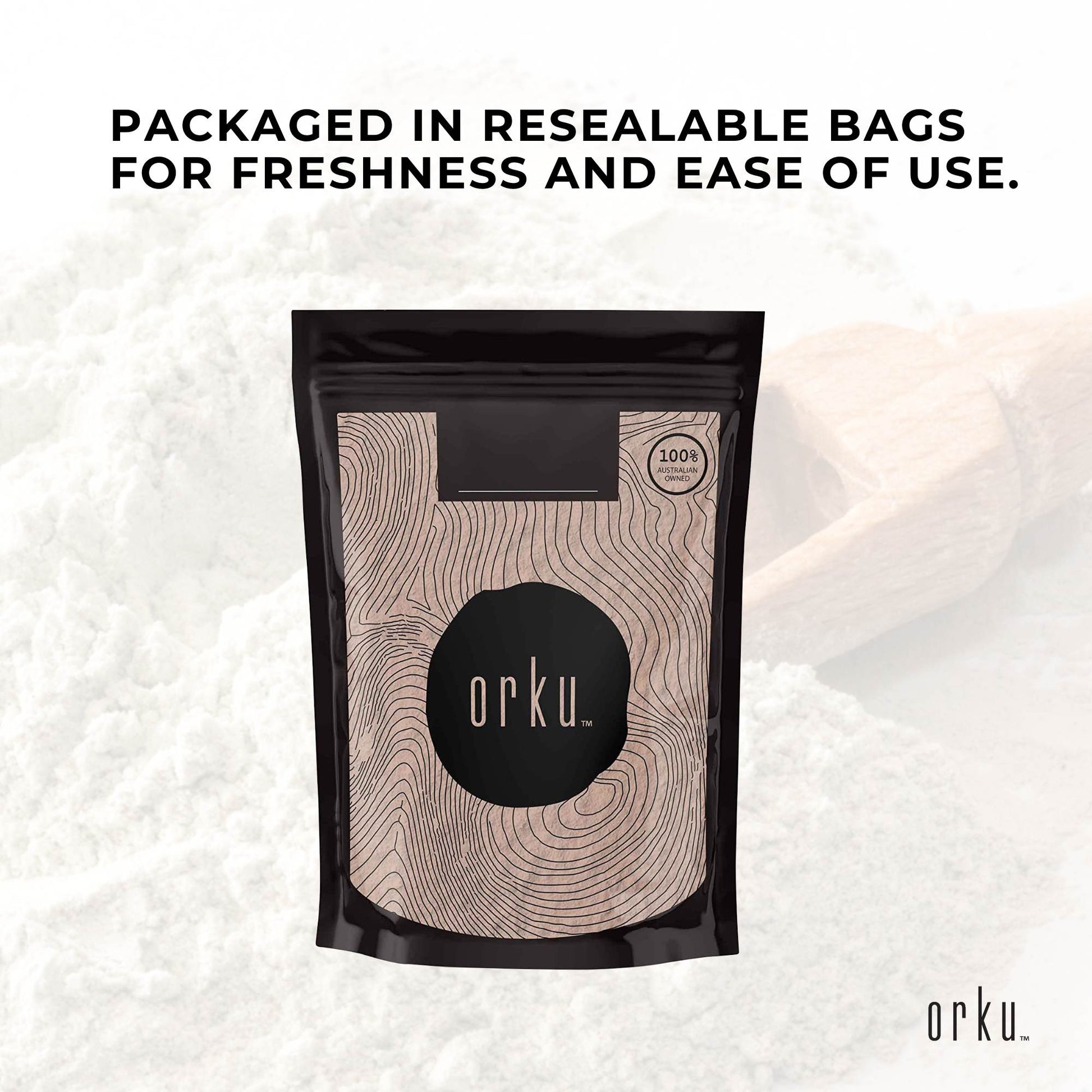 Orku 1Kg Ultrafine Micronised Zeolite Powder - Natural Clinoptilolite Mineral