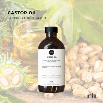 Orku 1L Castor Oil Cold Pressed Virgin Hexane Free