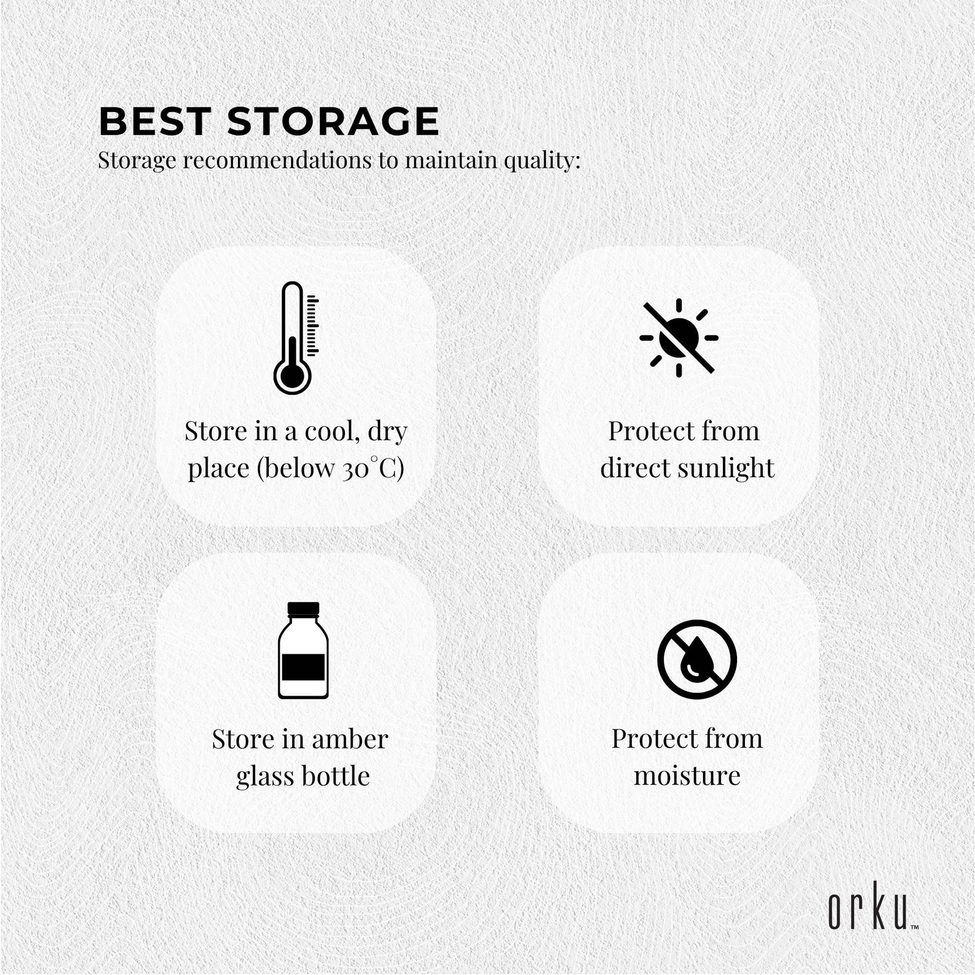 Orku 1L Organic Castor Oil - Hexane Free Cold Pressed