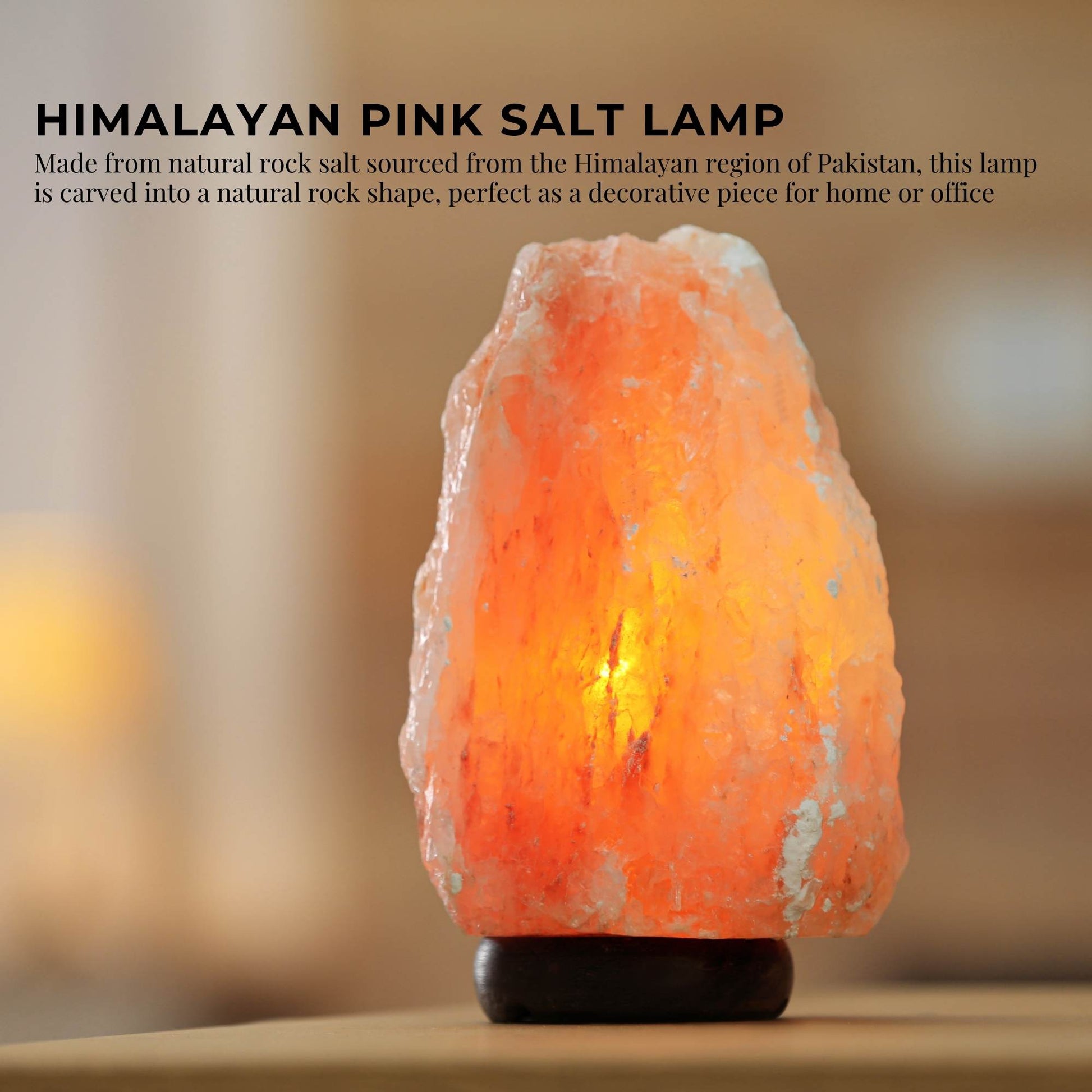 Himalayan Pink Salt Lamps + 12V 12W Switch - Natural Rock Shape Crystal Light
