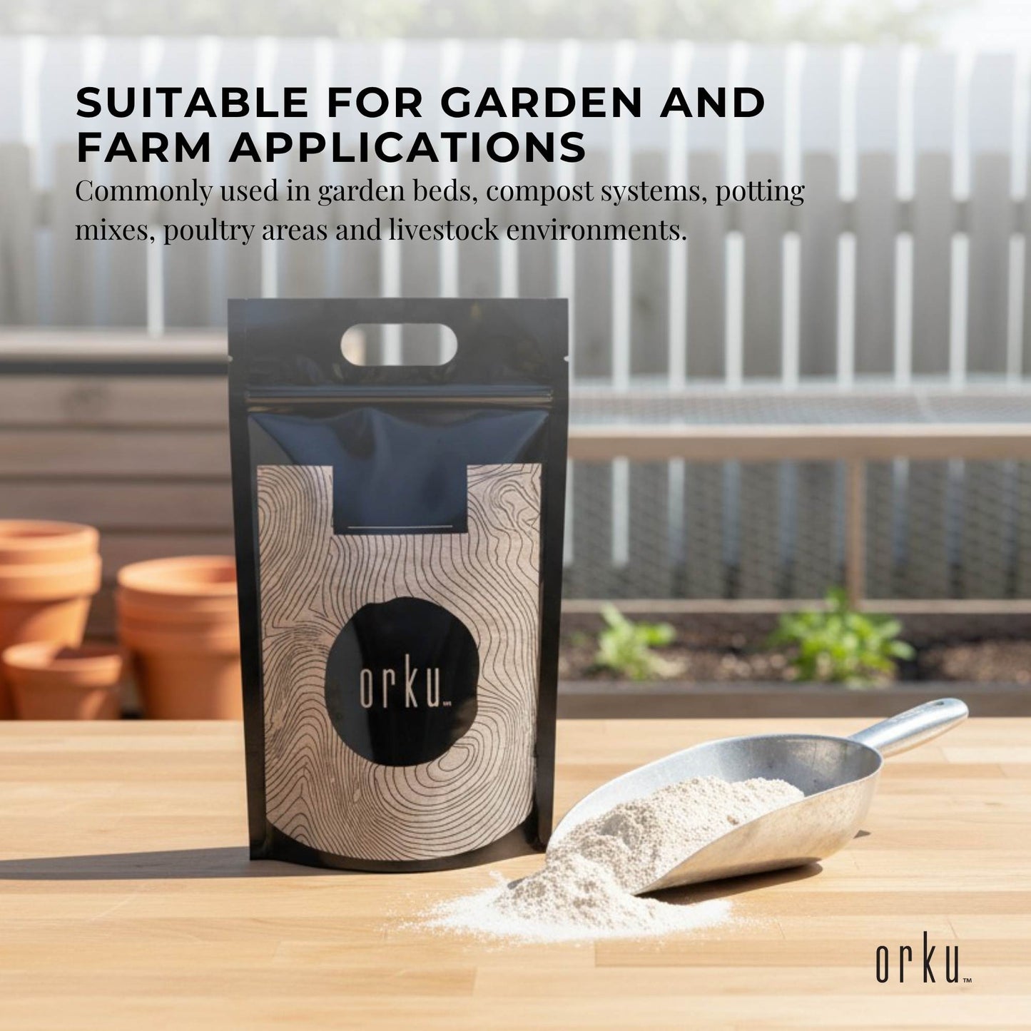 Orku 20Kg Diatomaceous Earth Garden 0-2mm Australian Fossil Shell Flour