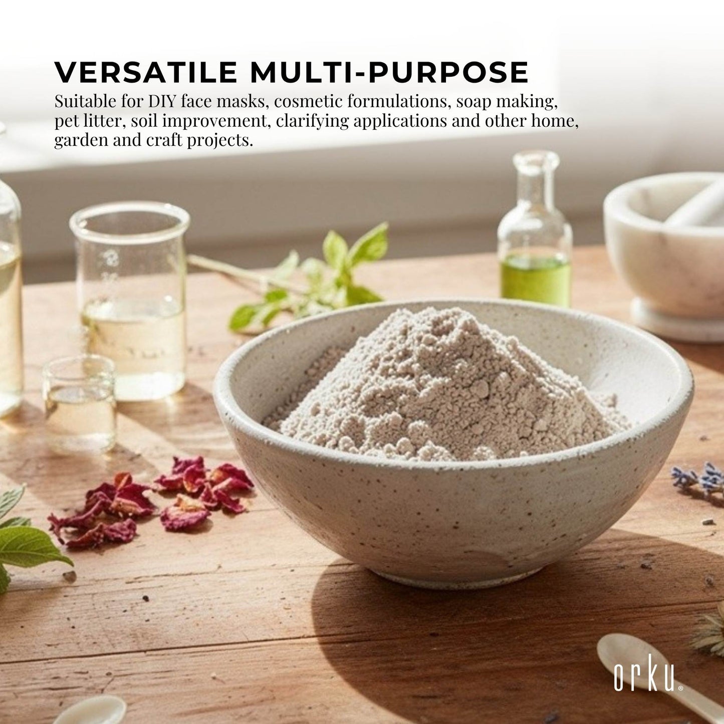 Orku 20Kg Organic Bentonite Clay Powder Cosmetic Grade Montmorillonite