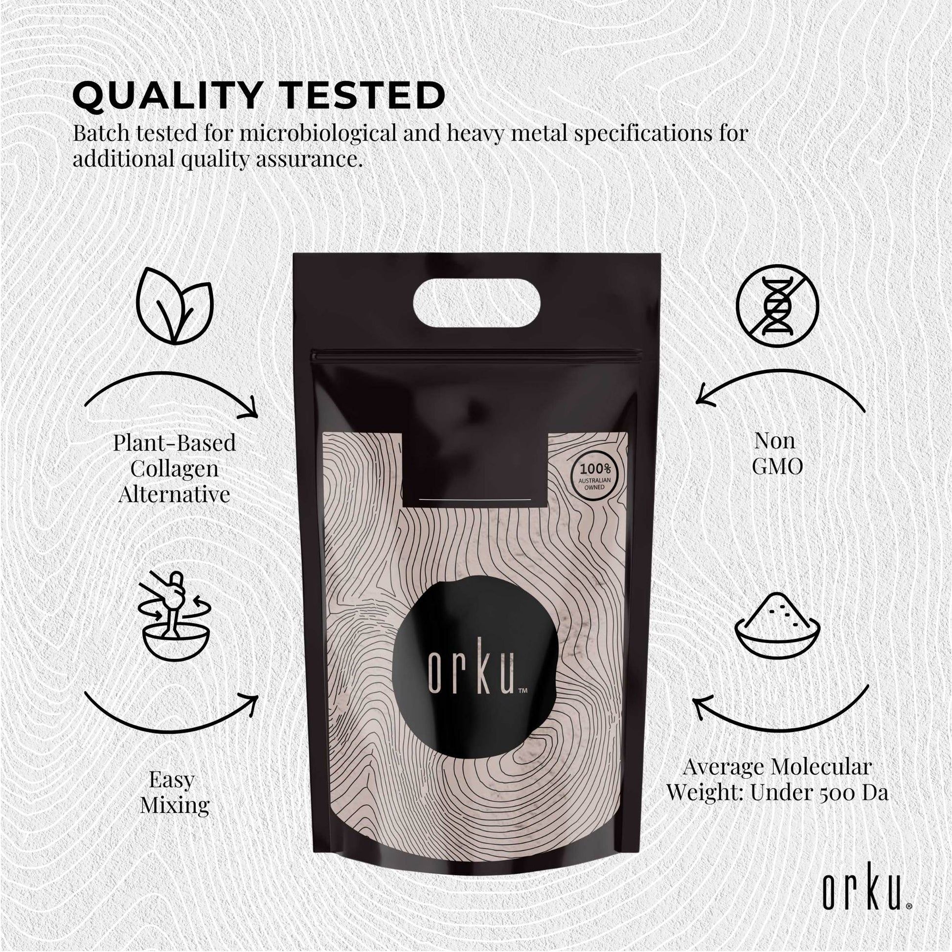 Orku 20Kg Vegan Collagen Plant Based Alternative Powder Hydrolysed Protein