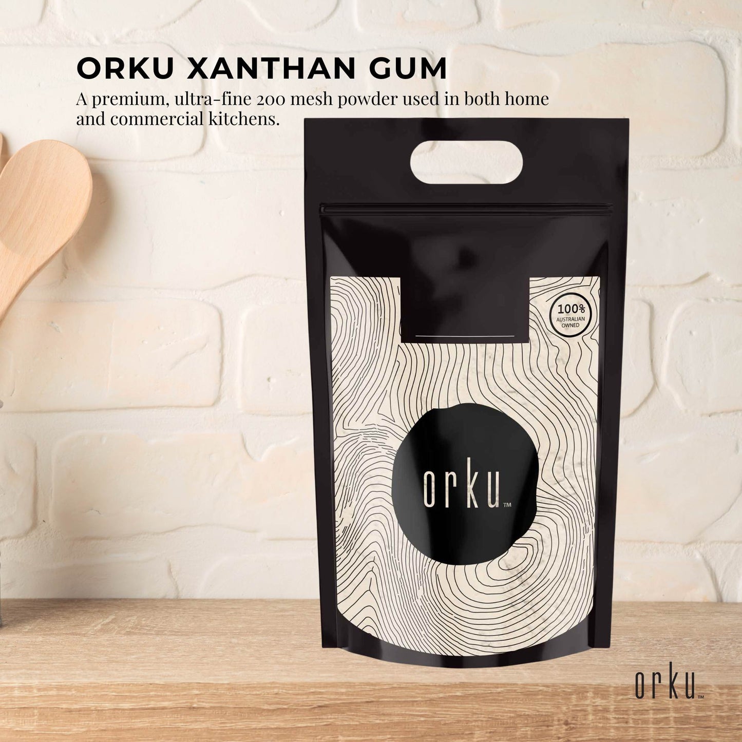 Orku Xanthan Gum Thickener Pure Fine Powder 200 Mesh FCC E415 Food Additive
