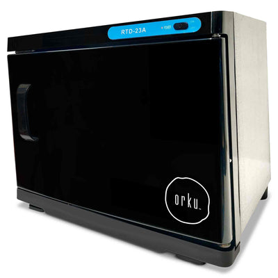 Orku 23L Black UV Electric Towel Warmer Steriliser Cabinet Salon Heat Sanitiser