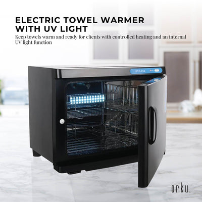 Orku 23L UV Electric Towel Warmer Cabinet Salon Spa Black