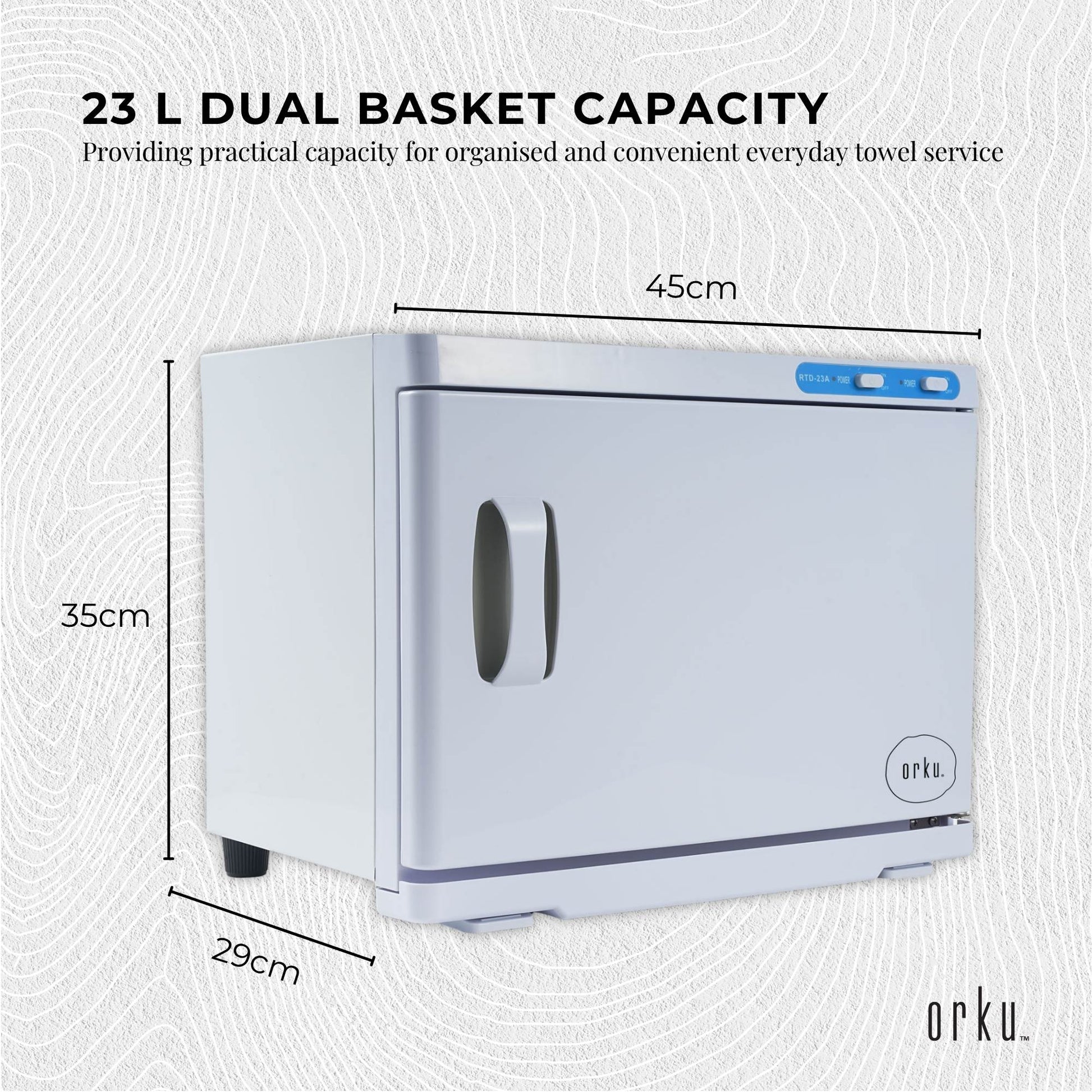 Orku 23L UV Electric Towel Warmer Cabinet Salon Spa White