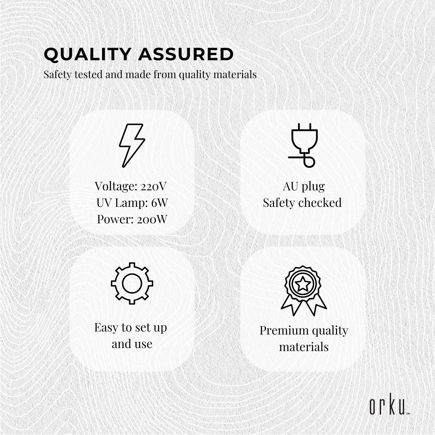 Orku 23L White UV Electric Towel Warmer Steriliser Cabinet Salon Heat Sanitiser