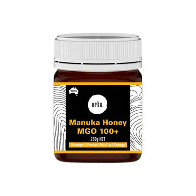 Orku 250g MGO 100+ Australian Manuka Honey - 100% Raw Natural Pure Jelly Bush