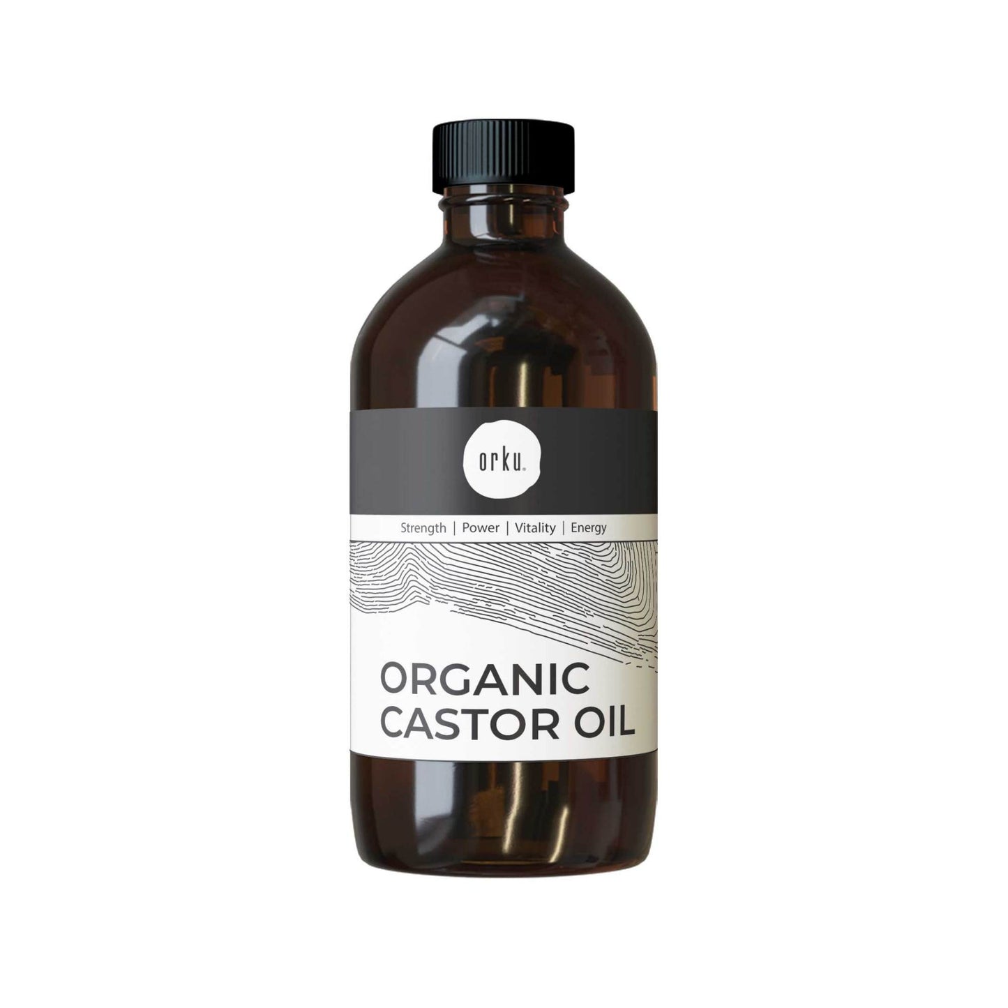 Orku 100ml Organic Castor Oil - Hexane Free Cold Pressed