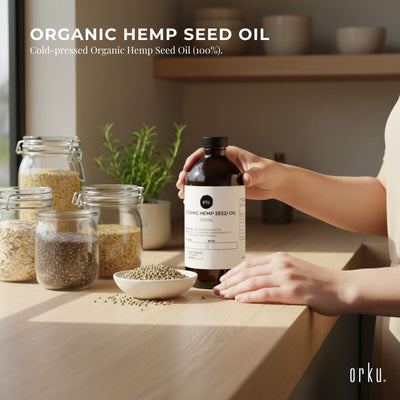 Orku 250ml Organic Hemp Seed Oil - Cold Pressed Food Grade Oils