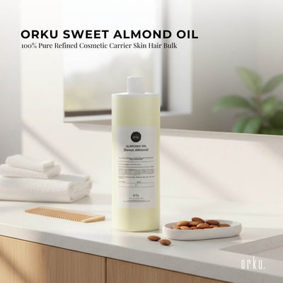 Orku 250ml Sweet Almond Oil 100% Pure Refined Cosmetic Carrier Skin Hair