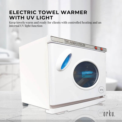 Orku 25L UV Electric Towel Warmer Cabinet Salon Spa White