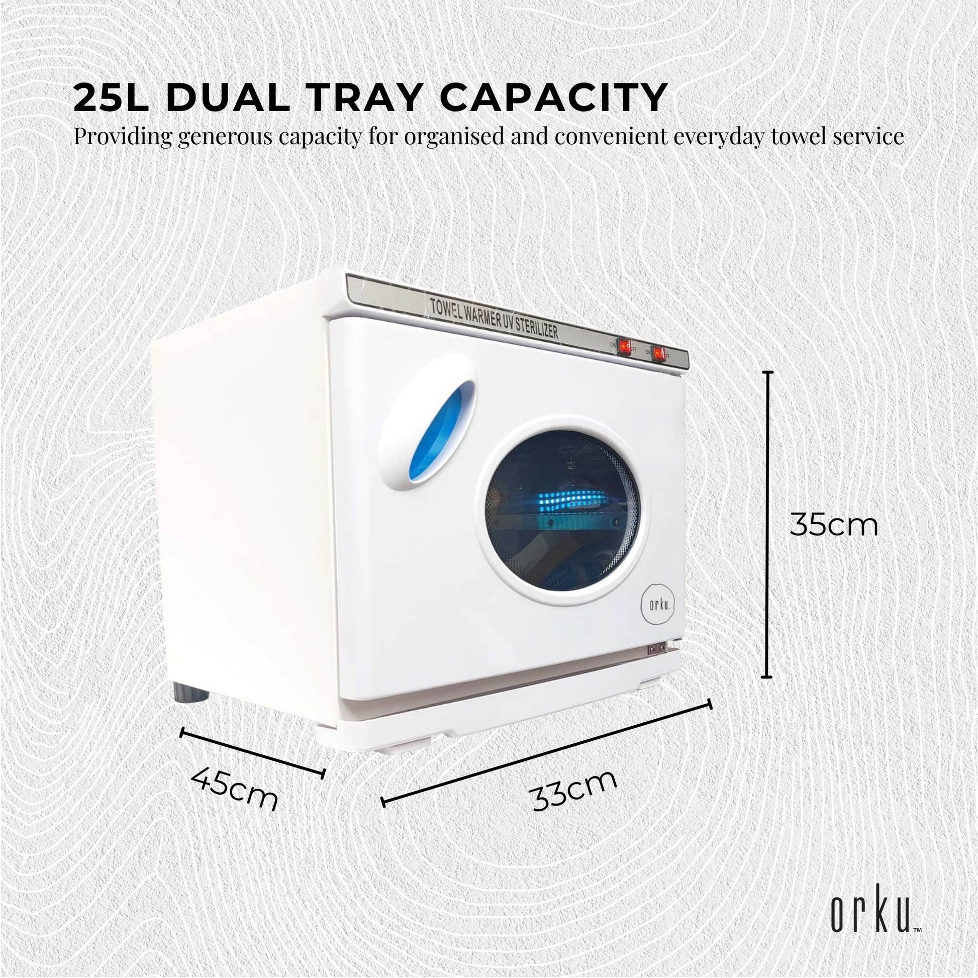 Orku 25L UV Electric Towel Warmer Cabinet Salon Spa White