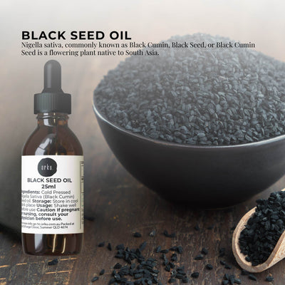 Orku 25ml Pure Black Seed Oil Cold Pressed 100% Ethiopian Nigella Sativa Cumin