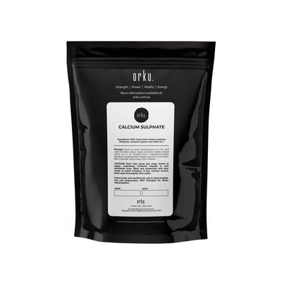 Orku 2Kg Fine Calcium Sulphate Gypsum Powder - Dihydrate Food Grade FCC E516