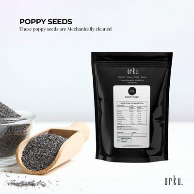Orku 2Kg Poppy Seeds Unwashed Papaver Somniferum For Baking and Decorating