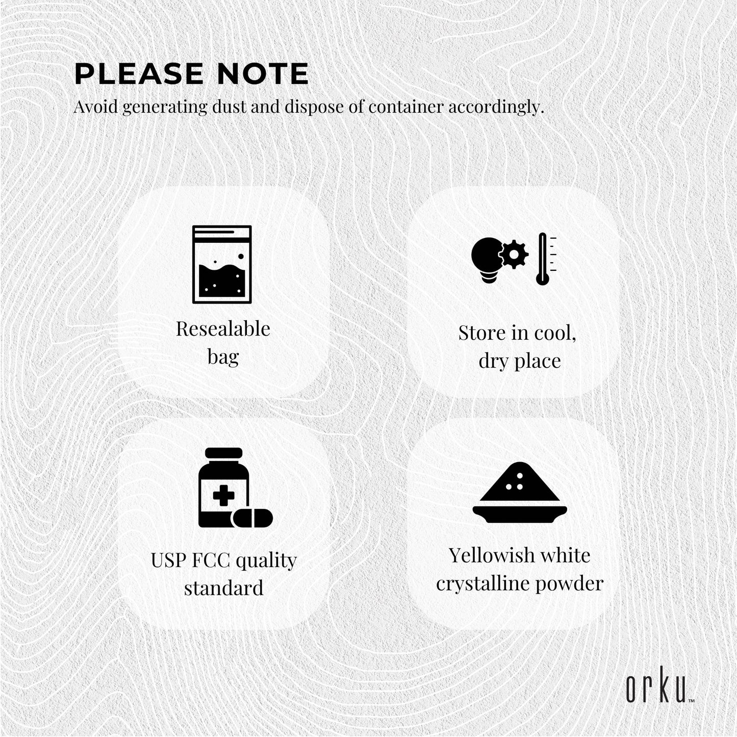 Orku 2Kg Sodium Ascorbate - High Purity Soluble Crystalline Powder Ingredient