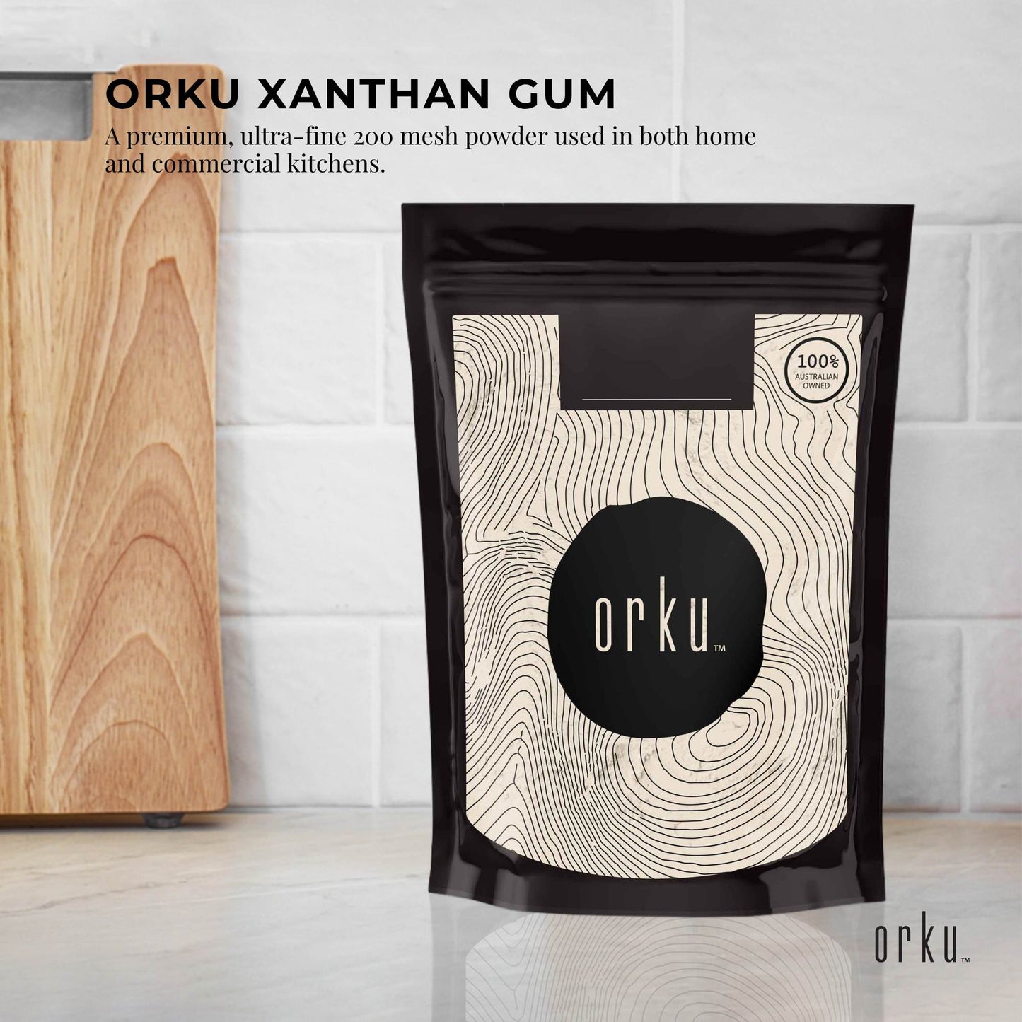 Orku 2Kg Xanthan Gum Thickener Pure Fine Powder 200 Mesh FCC E415 Food Additive
