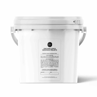 Orku 2.5Kg Organic Beeswax Pellets Yellow Tub - Cosmetic Grade Bees Wax Pastille