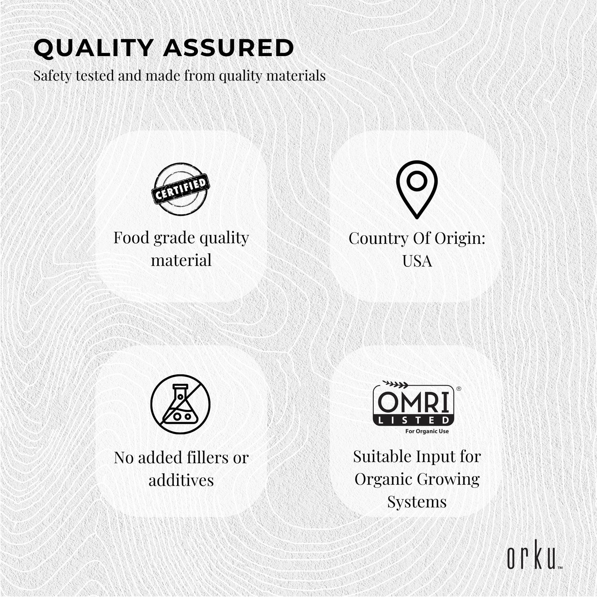 Orku 300g Fine Diatomaceous Earth Tub - Food Grade FCC Fossil Shell Flour Powder