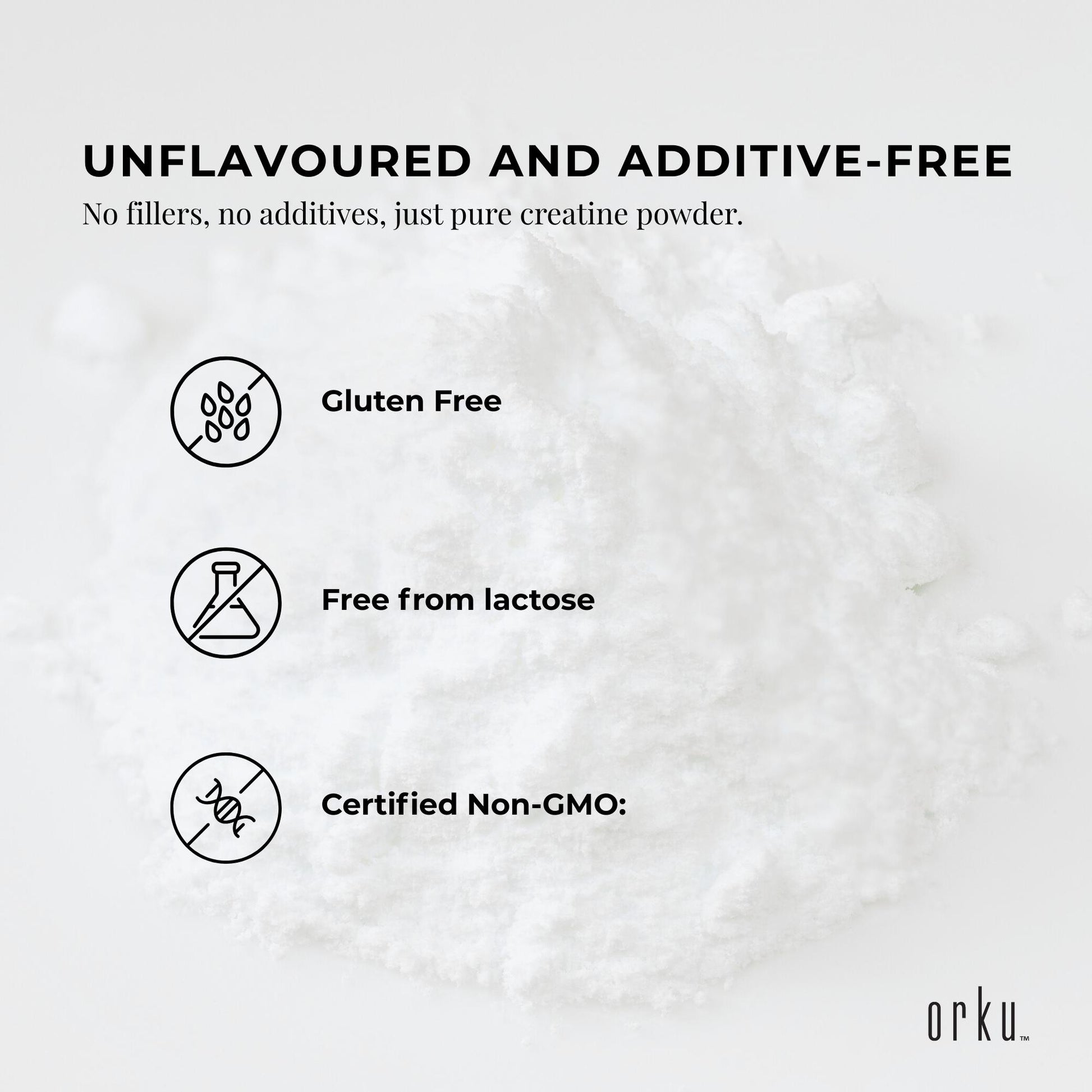 Orku 3Kg Creatine Monohydrate Powder Tub – 200 Mesh Micronised | 99.9% Purity