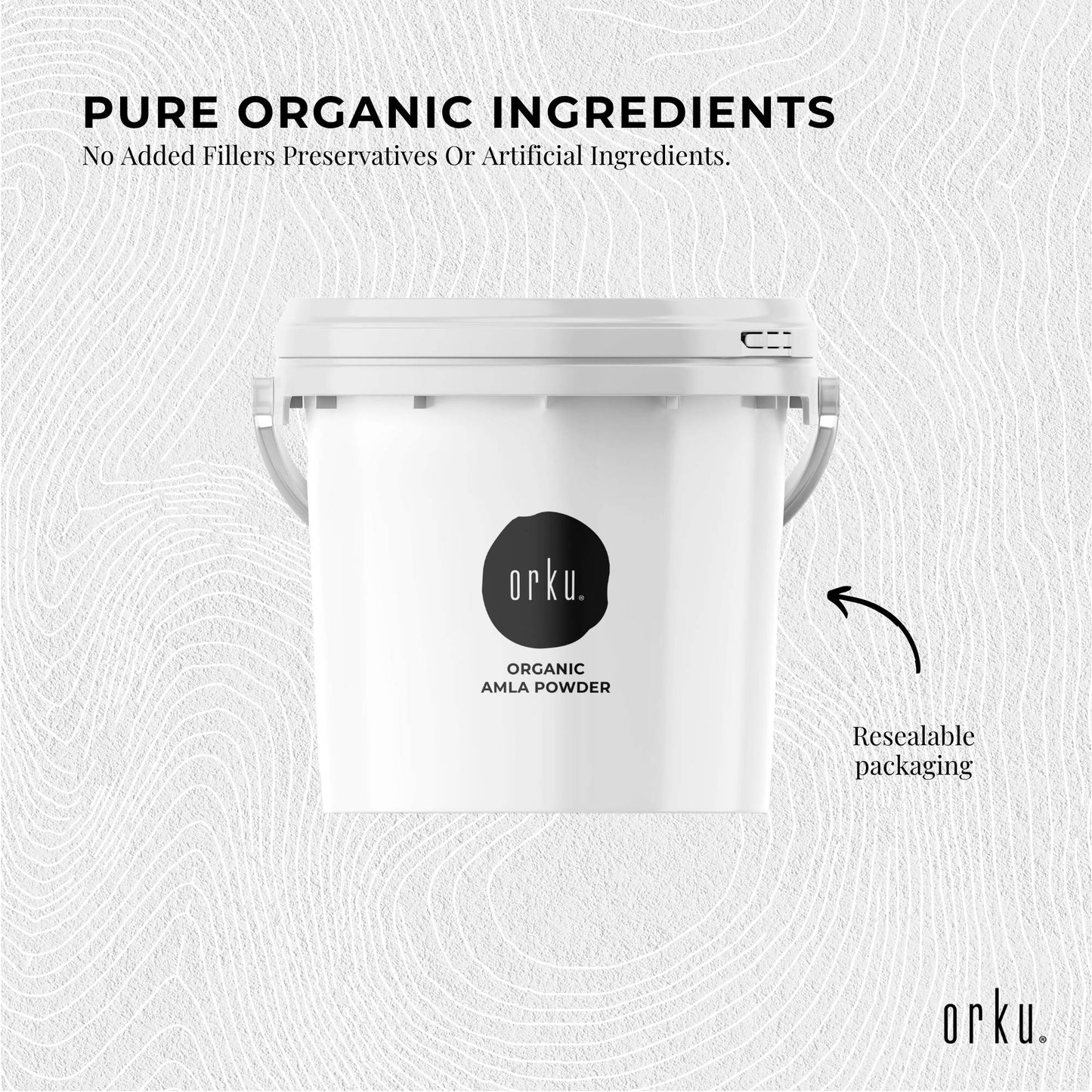 Orku 3Kg Organic Amla Powder - Indian Gooseberry Amalaki Fruit Powder