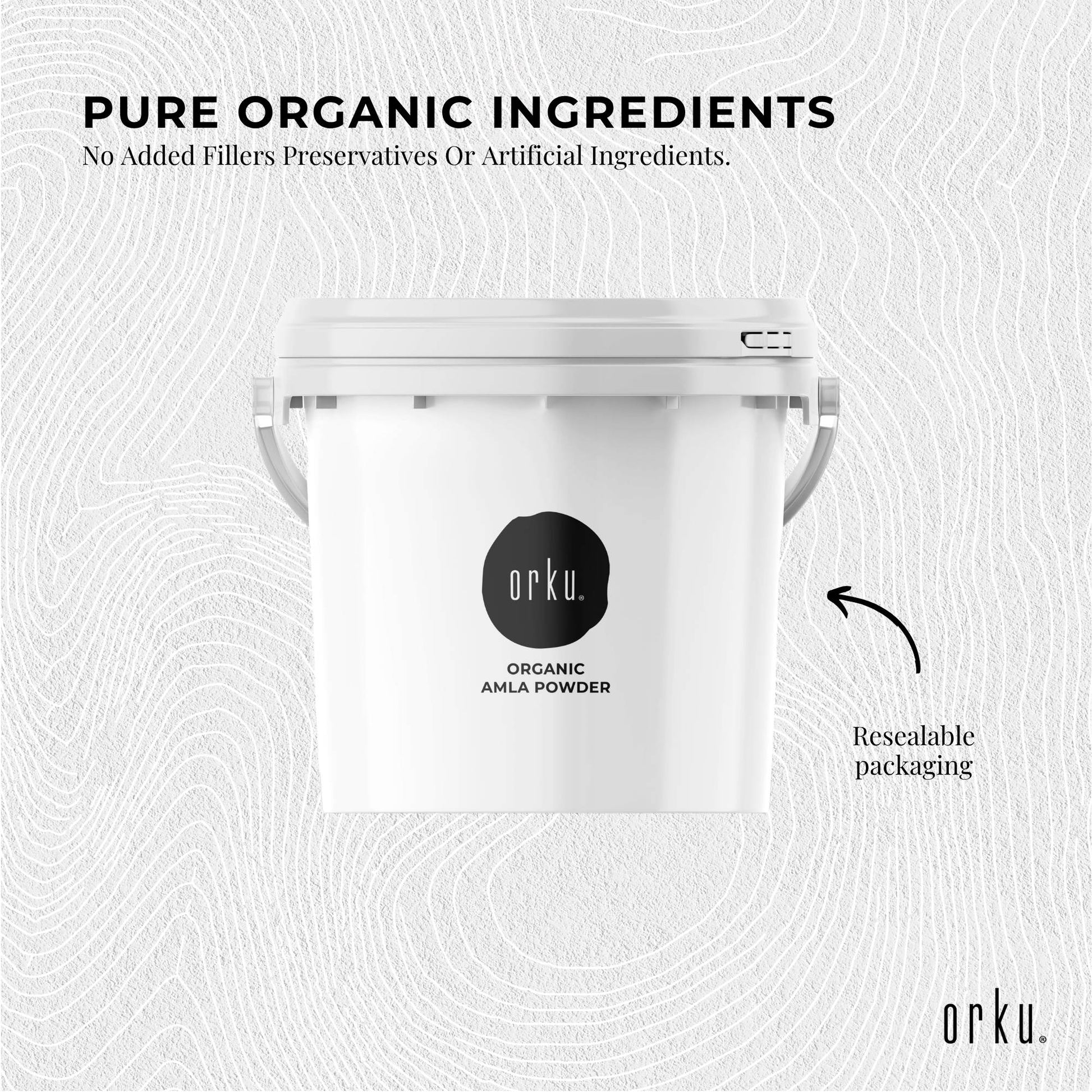 Orku 3Kg Organic Amla Powder - Indian Gooseberry Amalaki Fruit Powder