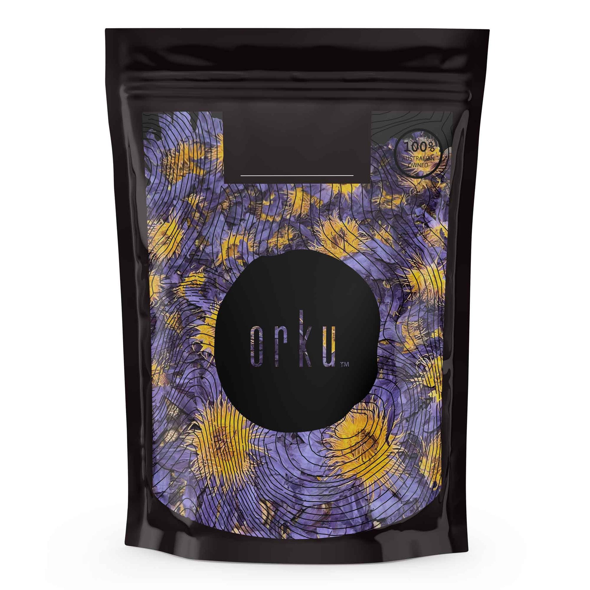 Orku 400g Dried Blue Lotus Flowers - Whole Open Lily Nymphaea Caerulea