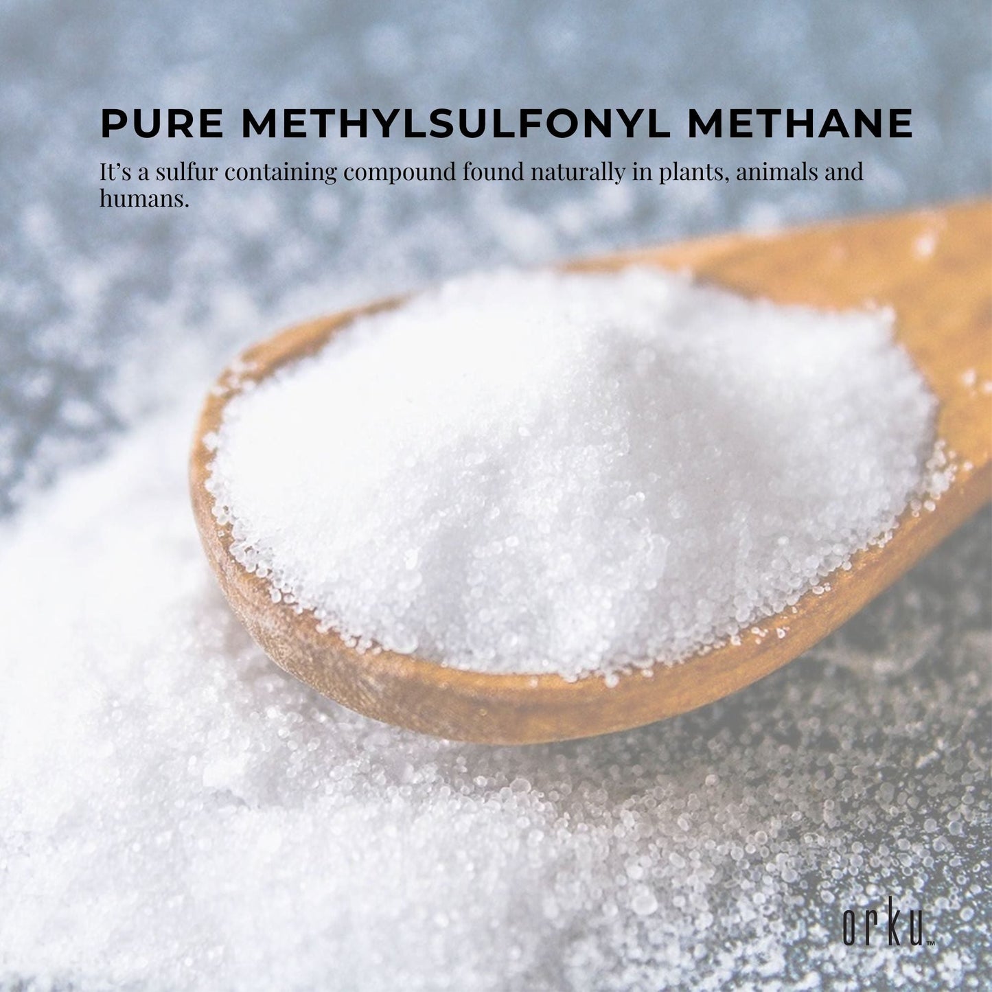 Orku 400g MSM Powder or Crystals - 99.9% Pure USP Grade Methylsulfonylmethane