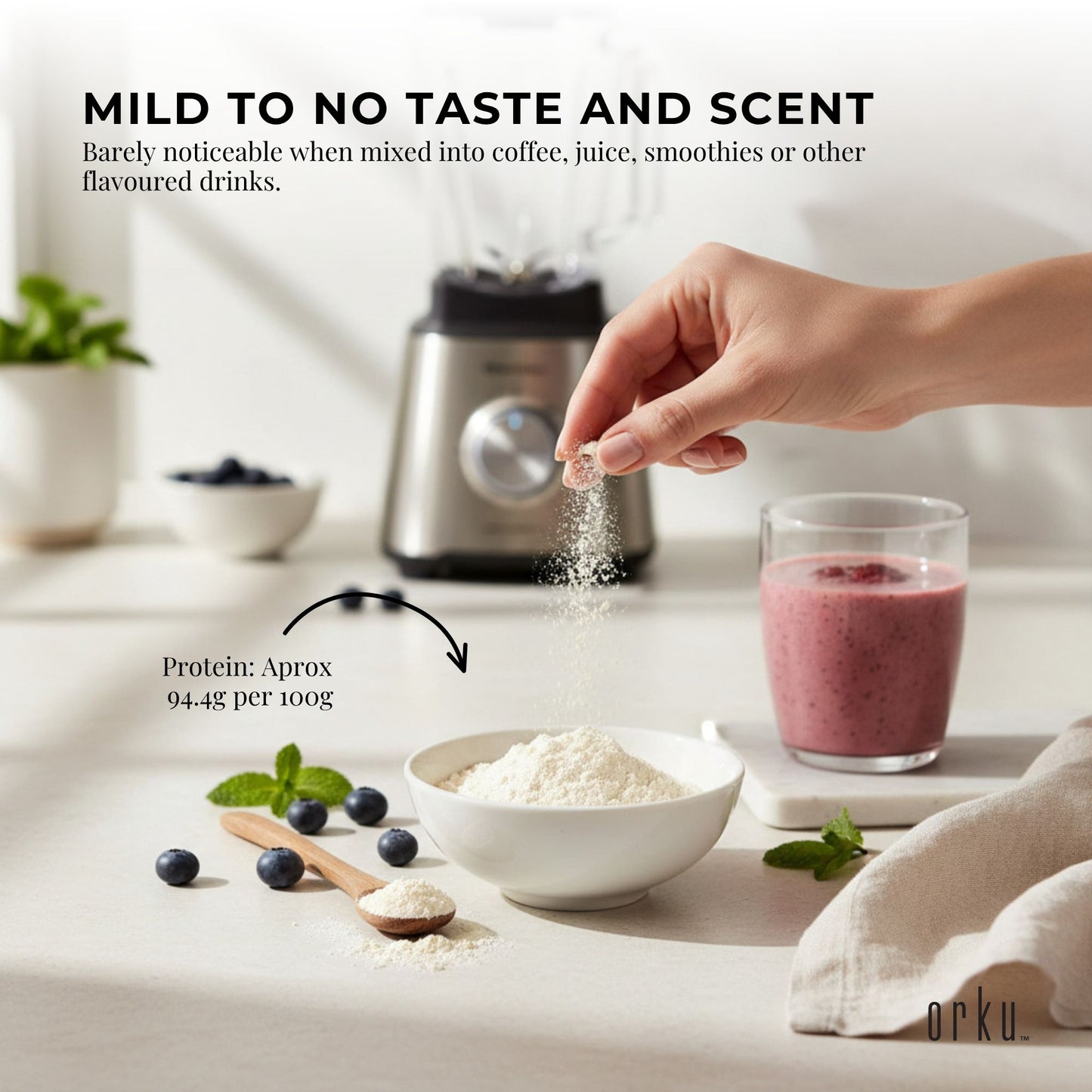 Orku 400g Marine Collagen Peptide Powder Jar - Type I Hydrolysed Protein