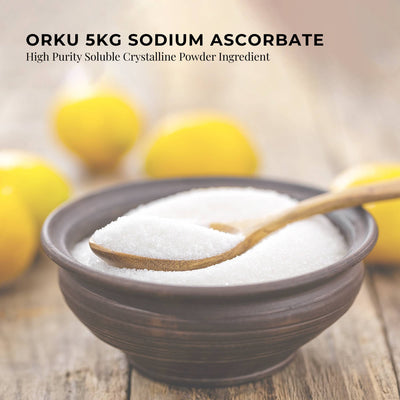 Orku 400g Sodium Ascorbate - High Purity Soluble Crystalline Powder Ingredient