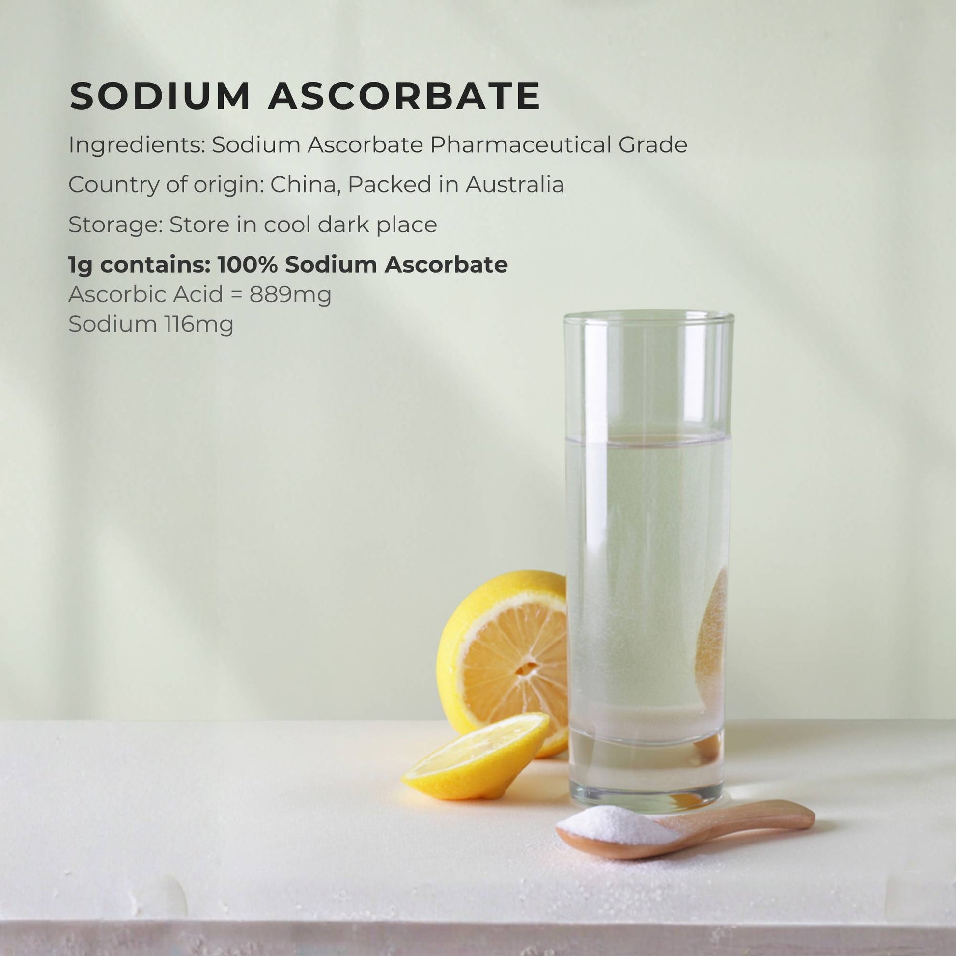 Orku 400g Sodium Ascorbate - High Purity Soluble Crystalline Powder Ingredient